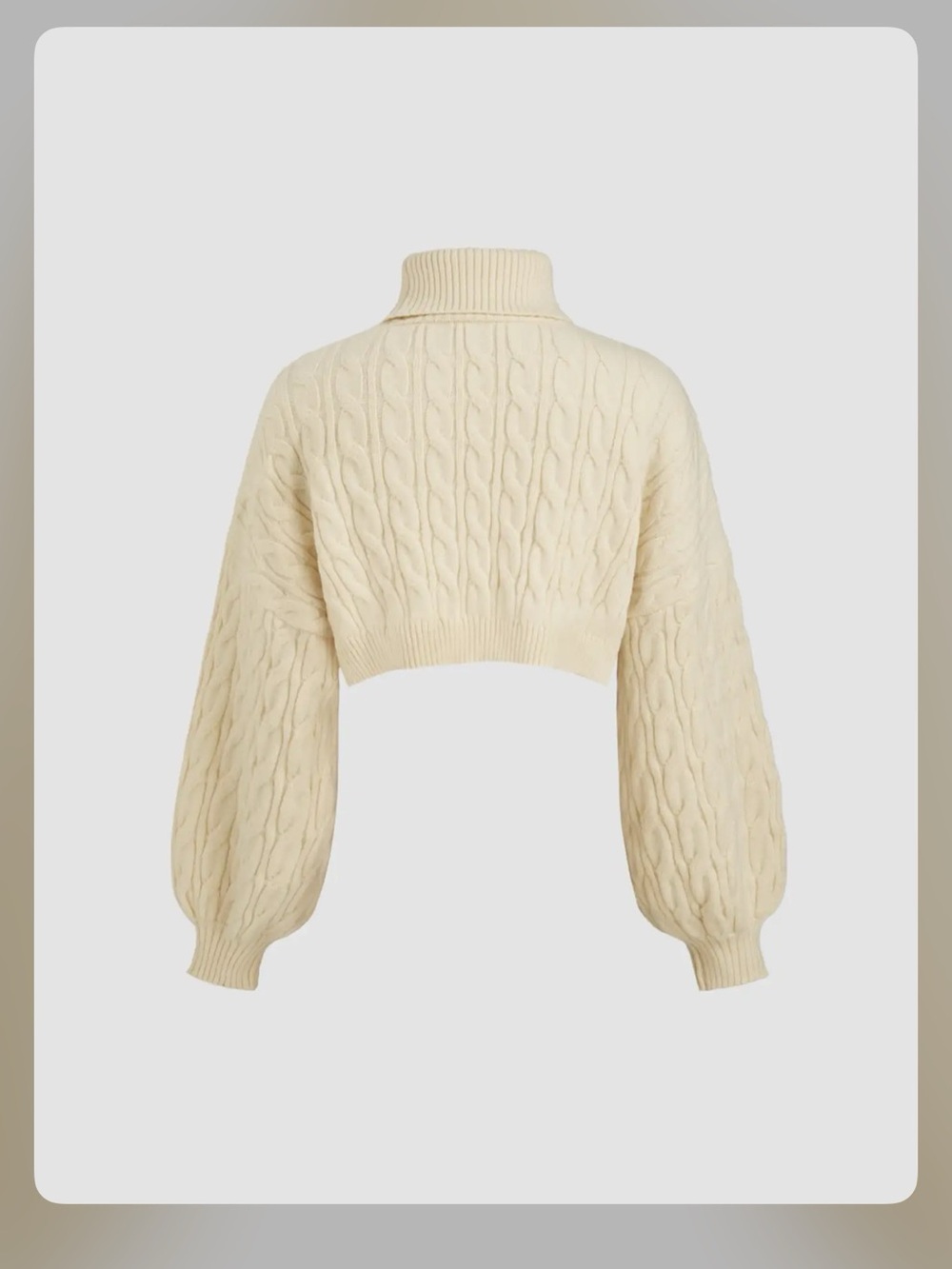 Cider CABLE KNIT TURTLENECK SOLID LONG SLEEVE CROP TOP XL BPANTS-6 - Picture 5 of 5